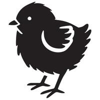 Cute Chick Silhouette Illustration of Spring Hatching vector
