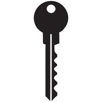 Simple Key Silhouette Graphic to Unlock Opportunities vector