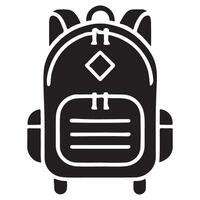 School Backpack Silhouette Image for Education Related Graphics vector