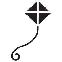 Simple Kite Icon Design for Recreational Activities vector