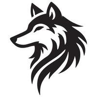 Wolf Silhouette Illustration Wild Animal Graphic Design vector