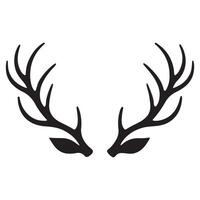 Deer Antlers Silhouette Illustration Rustic Design Element vector