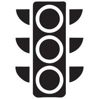 Traffic Light Silhouette Illustration Stoplight Graphic Element vector