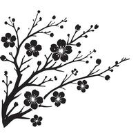 Elegant Cherry Blossom Branch Design for Spring Projects vector