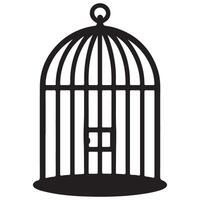 Simple Birdcage Silhouette Ideal For Minimalist Designs vector