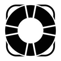 Life Saver Glyph Icon Design vector