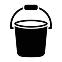 Bucket Glyph Icon Design vector