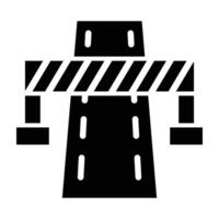Road Block Glyph Icon Design vector