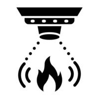 Fire Alarm Glyph Icon Design vector