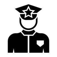 Police Glyph Icon Design vector