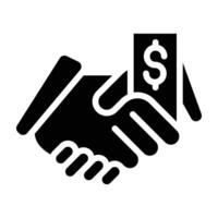 Bribe Glyph Icon Design vector