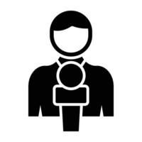 Journalist Glyph Icon Design vector