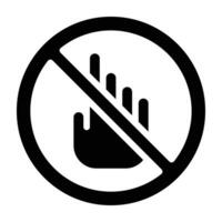 Refuse Glyph Icon Design vector