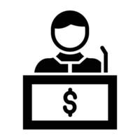 Politician Glyph Icon Design vector