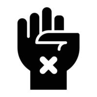 Protest Glyph Icon Design vector