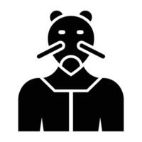 Rat Glyph Icon Design vector