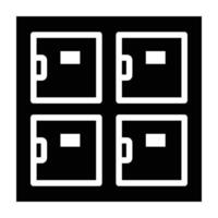 Locker Glyph Icon Design vector
