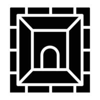 Hallway Glyph Icon Design vector