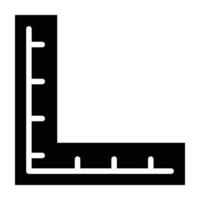 Ruler Glyph Icon Design vector