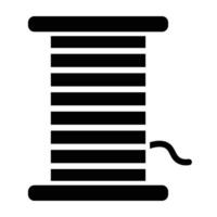 Threader Roll Glyph Icon Design vector