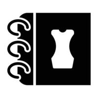 Cloth Sketch Glyph Icon Design vector