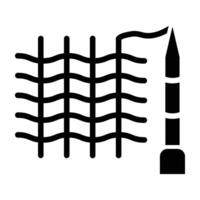 Knitting Glyph Icon Design vector
