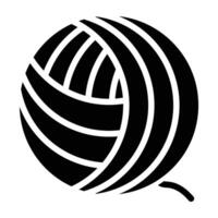 Wool Ball Glyph Icon Design vector