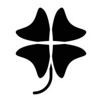 Clover Glyph Icon Design vector