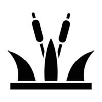 Reeds Glyph Icon Design vector