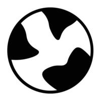 Earth Glyph Icon Design vector