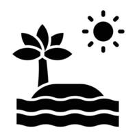 Island Glyph Icon Design vector