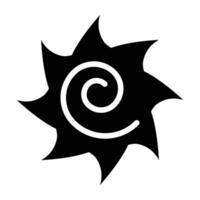 Windstorm Glyph Icon Design vector