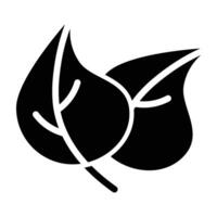 Leaves Glyph Icon Design vector