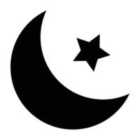 Moon Glyph Icon Design vector
