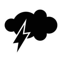 Lightning Glyph Icon Design vector