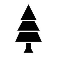 Pine tree Glyph Icon Design vector