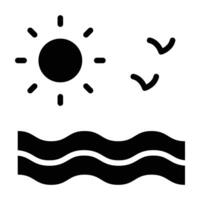 Sea Glyph Icon Design vector
