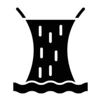 Waterfall Glyph Icon Design vector