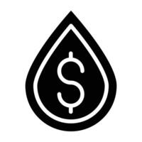 Oil Price Glyph Icon Design vector
