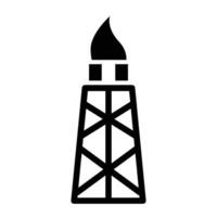 Oil Tower Glyph Icon Design vector