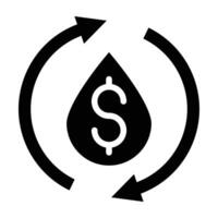 Exchange Glyph Icon Design vector