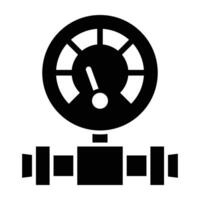 Gauge Glyph Icon Design vector