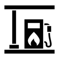 Gas Station Glyph Icon Design vector