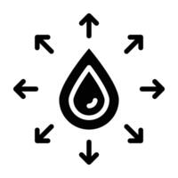 Distribution Glyph Icon Design vector