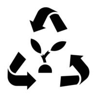 Replant Glyph Icon Design vector
