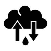 Carbon Cycle Glyph Icon Design vector
