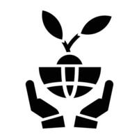 Eco Friendly Glyph Icon Design vector