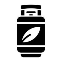 Bio gas Glyph Icon Design vector