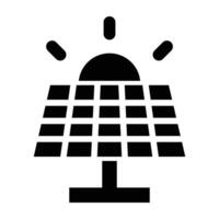 Solar Energy Glyph Icon Design vector