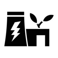 Power Plant Glyph Icon Design vector